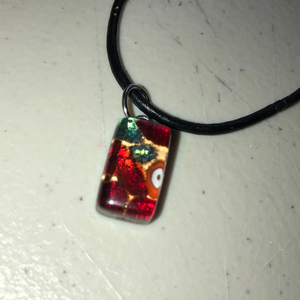 New hand crafted Verto Di Murano black necklace